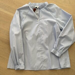 Tibi blue white pinstripe edgy Blouse in 2 (about S/M)